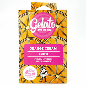 GELATO - GELATO | ORANGE CREAM LIVE RESIN - 510 THREAD | CARTRIDGE | 1G