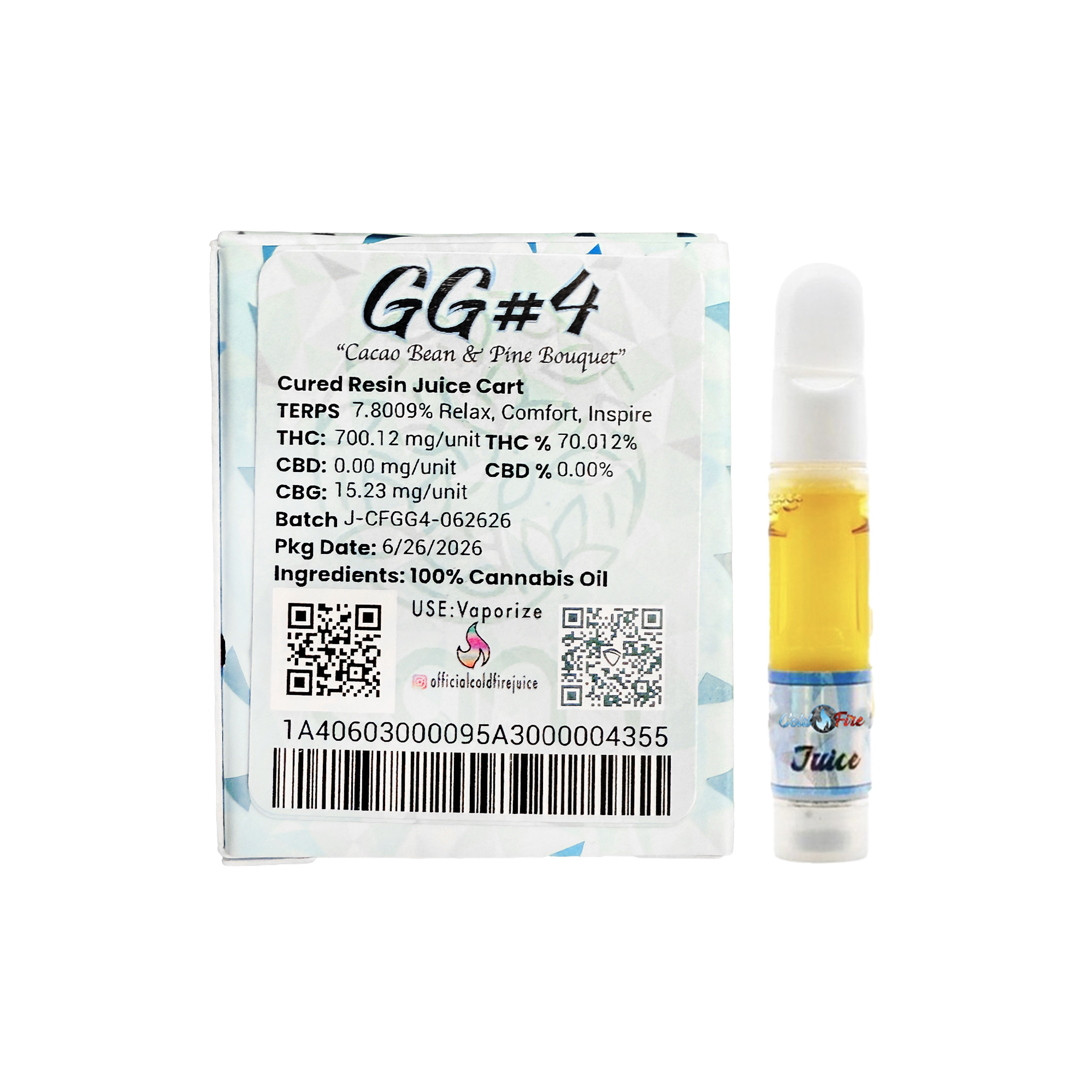 ColdFire x CAM GG#4 Cured Resin Juice Cartridge 1.0g