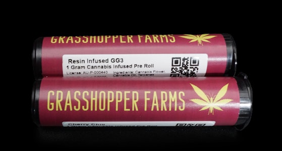 GRASSHOPPER FARMS - Resin Infused GG3 1G Pre Roll