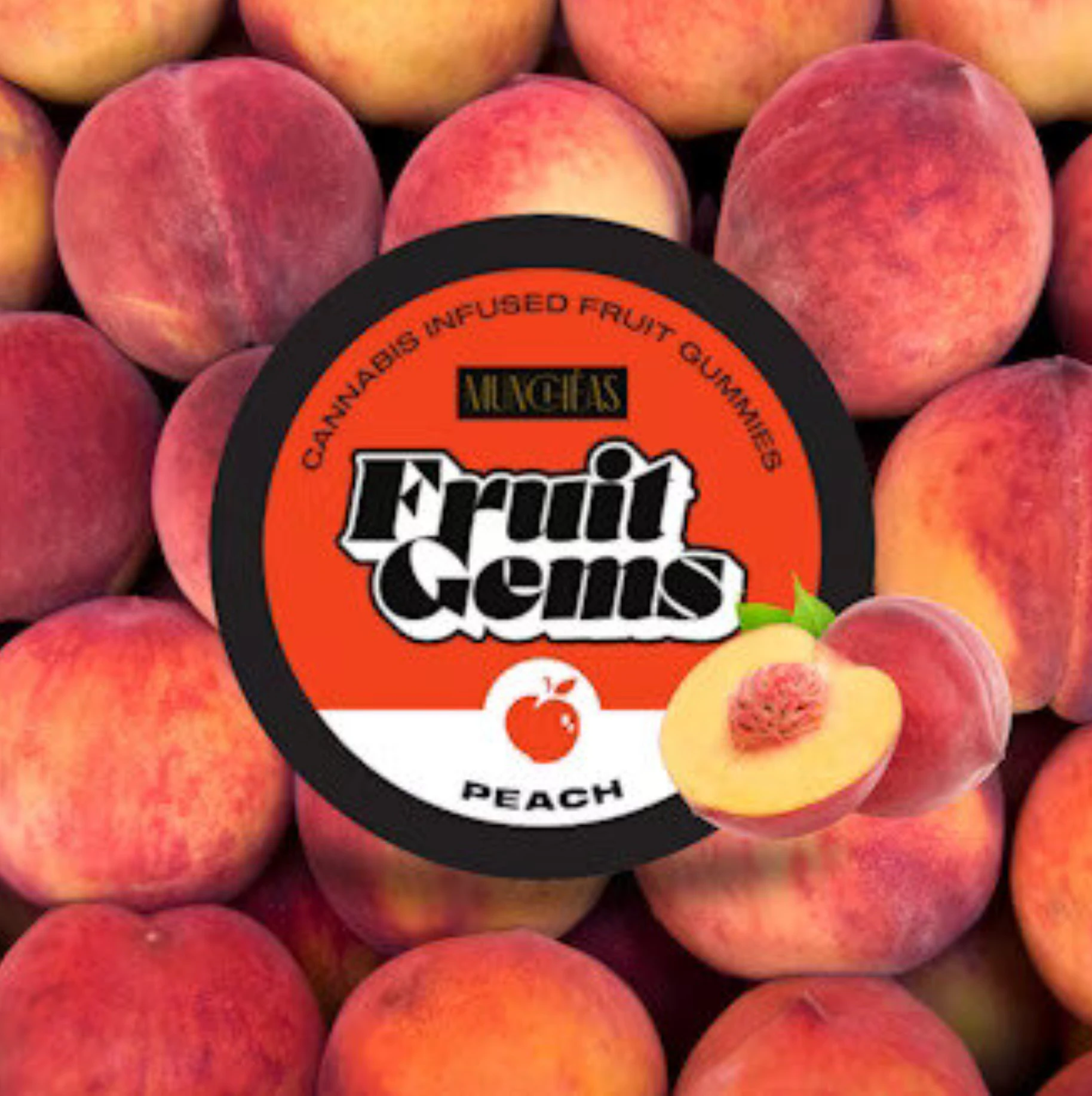 Muncheas - Peach Fruit Gems - 100mg - GGG Main Image
