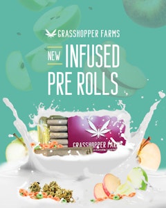 GRASSHOPPER FARMS - Apple Jacks Haze (5x 1G Pre Roll)