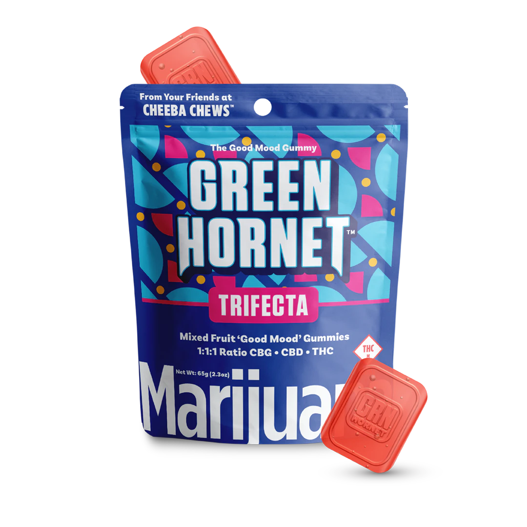 Green Hornet - GREEN HORNET - MIXED FRUIT TRIFECTA 1:1:1 THC:CBD:CBG 100 MG GUMMIES Main Image