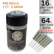 Glitz Glamorous | Platinum Cookie | .5 G Infused Preroll 7 Count | 16 Unit Case