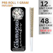 Glitz Glamorous | Platinum Cookie | 1 G Infused Preroll | 12 Unit Case