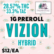 Farmhouse Cannabis | PREROLL Vizion | 1G