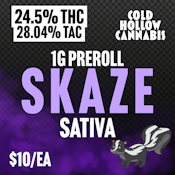 Cold Hollow Canabis | Preroll Skaze | 1G