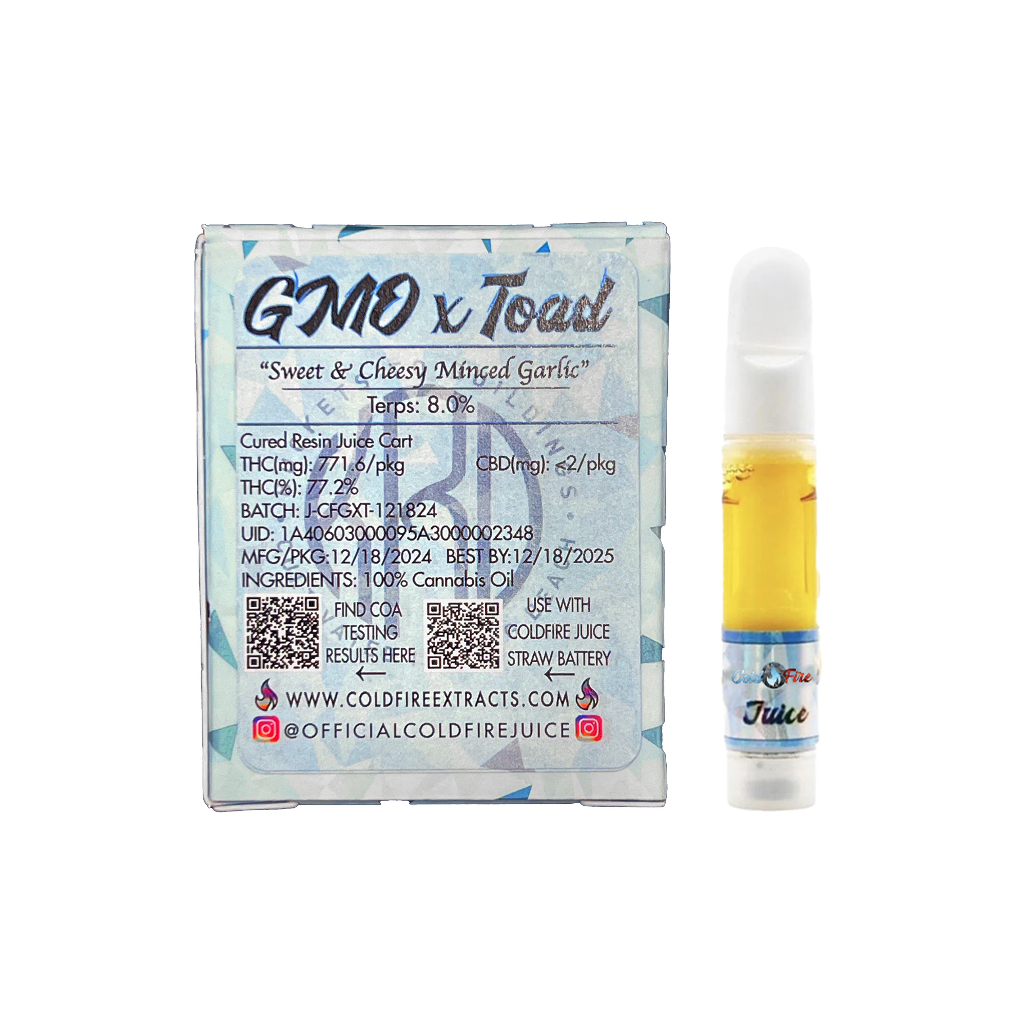 COLD FIRE - ColdFire x KRD - GMO x Toad Live Juice Cartridge 1.0g Main Image
