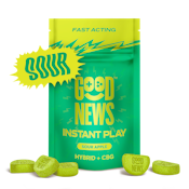 Good News | 10pk Gummies | Instant Play Sour Apple 2:1 THC:CBG | 100mg