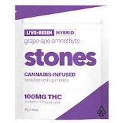 Stones Live Resin Grape-Ape Amnethysts Gummies 100mg