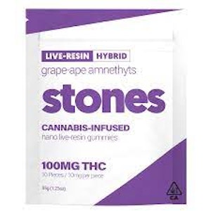 Stones - Stones Live Resin Grape-Ape Amnethysts Gummies 100mg