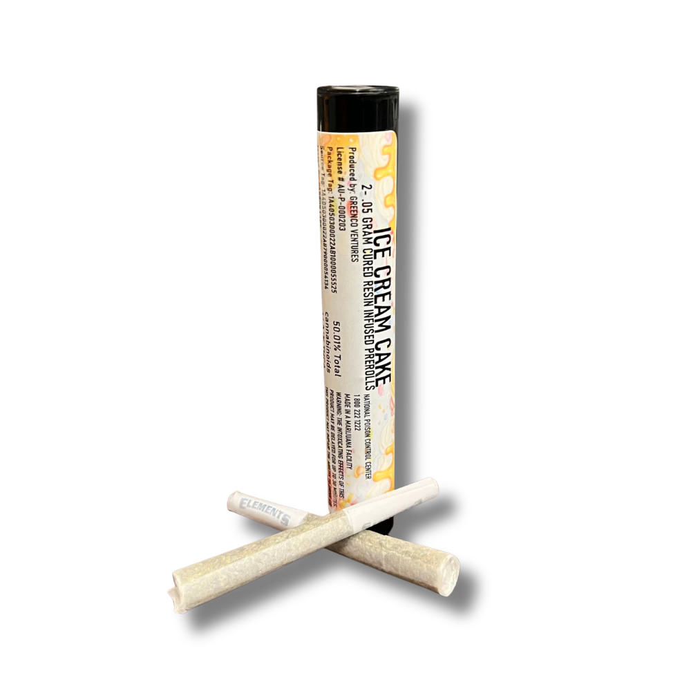 GREENCO - Ice Cream Cake 2pk Twofer Cured Resin Infused Prerolls (1g total/.5g each) - GREENCO Main Image