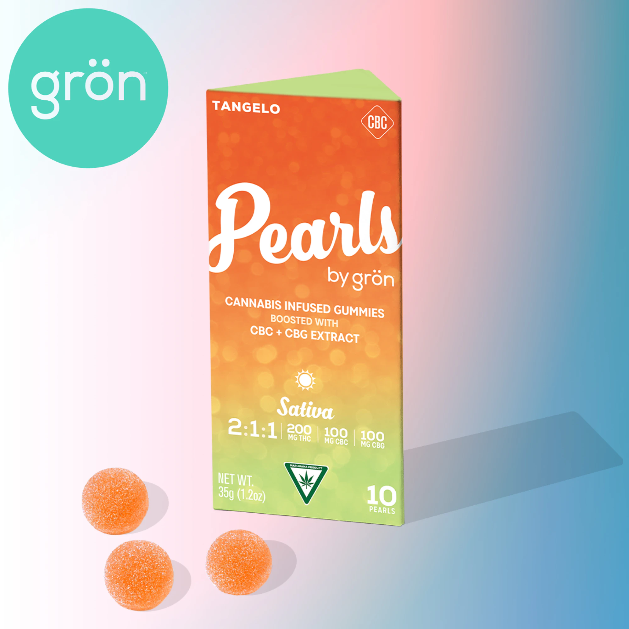 GRON - Tangelo | 2:1:1 THC:CBC:CBG | 10pc x 20mg Main Image