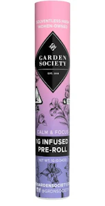 The Garden Society - SALE Garden Society 1g Harmony Rose x Soap Infused CBD Preroll 12% CBD & 22% THC