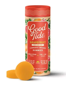 GOOD TIDE - Grapefruit THC:CBD:CBC Hash Rosin 10pk Blissful Gummies - 100mg