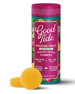 GOOD TIDE - Passion Fruit THC:CBN:CBD Hash Rosin 10pk Sleep Gummies - 100mg