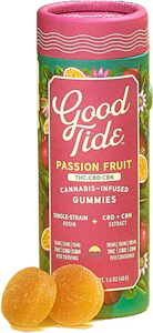 Good Tide - Passion Fruit CBN 1:1:1 Live Rosin Gummies