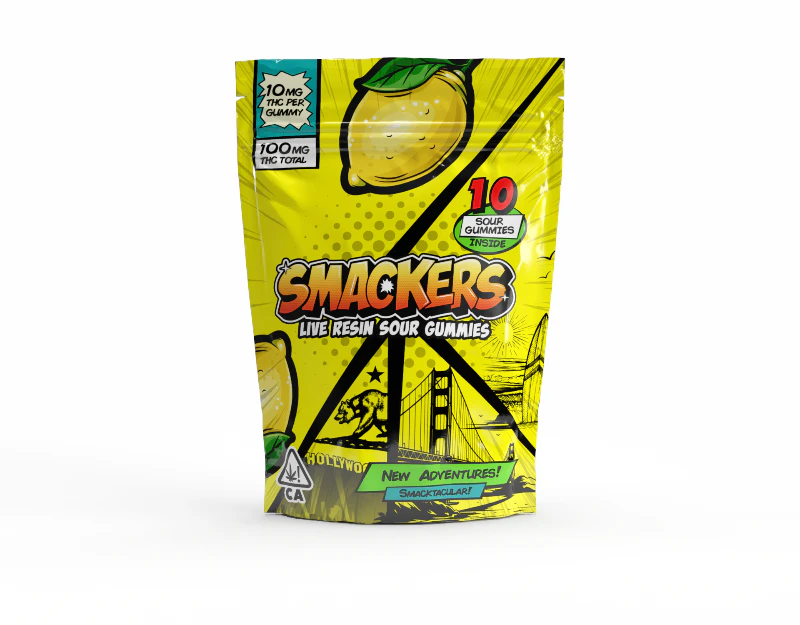 Smackers - Smackers - Lemon Live Resin Sour Gummies 100mg Main Image