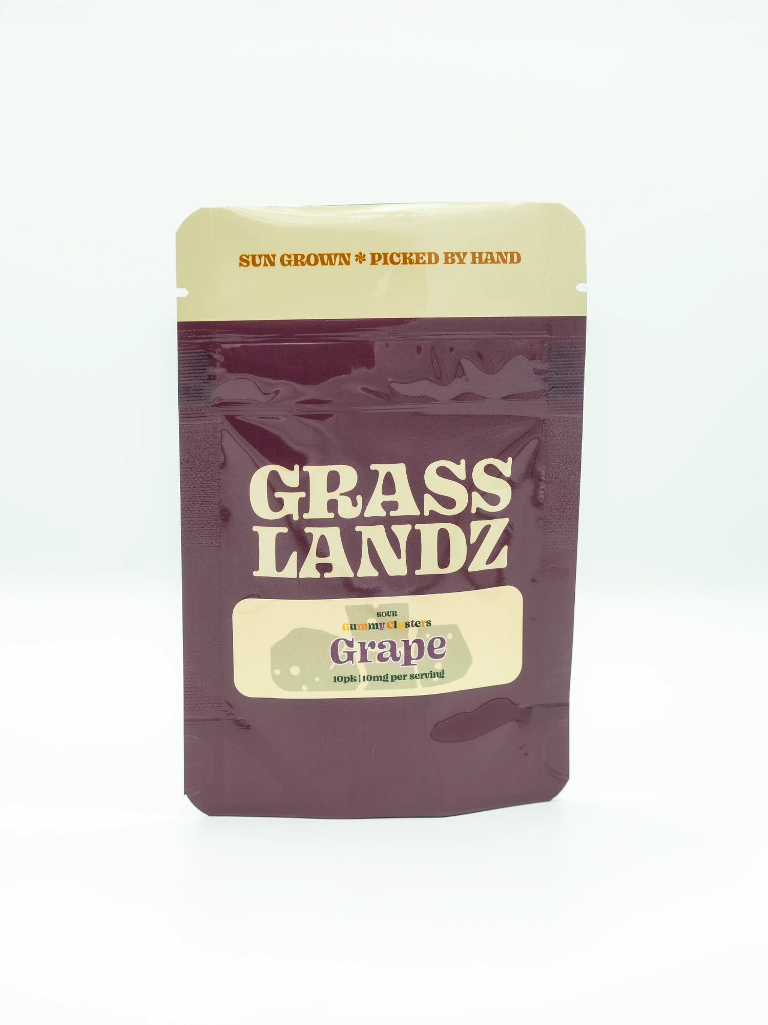 Grasslandz - Gummies - Grape Clusters - 10mg THC - 10 count Main Image