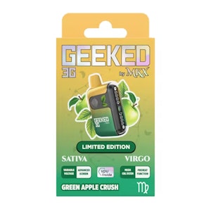 MKX - Geeked - Green Apple Crush 3G Disposable By MKX