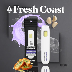 Fresh Coast Pure Live Rosin Disposable Garlic Cocktail 1g