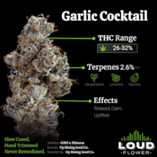 MI Loud - Garlic Cocktail (I Hybrid) 5pk Prerolls - 2.5gs