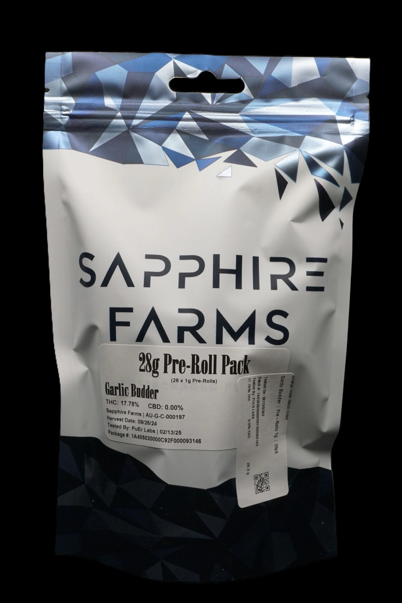 Sapphire - Garlic Budder | Pre-Rolls 1g | 28pk Main Image