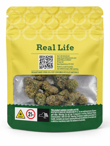 Real Life Bonticals - Garlic Cookies — Indica- 29.91% THC | 3.5g (Flower) | Real Life Botanicals - R3 BACK