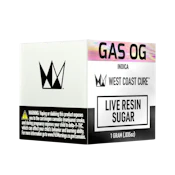 Gas OG (I) | 1g Live Resin Sugar | West Coast Cure