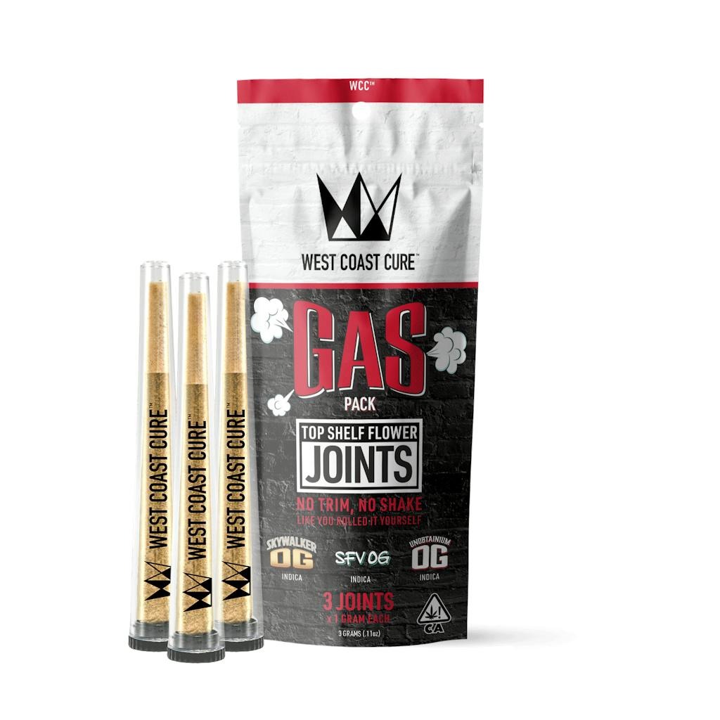 West Coast Cure Gas Pack / SFV OG - Skywalker OG - Unobtainium OG / 3-Pack Pre-Rolls 3.0g