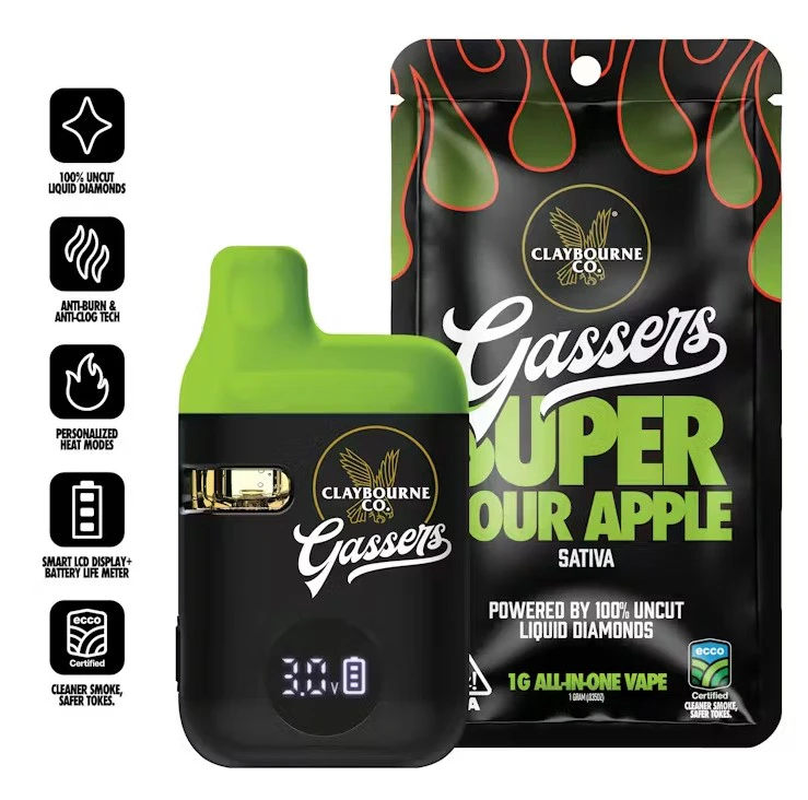 Claybourne Co. - Claybourne Gassers All In One 1g Super Sour Apple Main Image