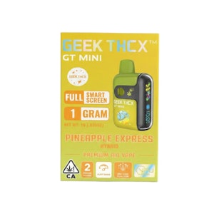 GEEK THCX - PINEAPPLE EXPRESS ALL IN ONE DISPOSABLE BAR 1G - GEEK THCX