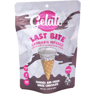Gelato - Cookies and Cream White Chocolate Last Bite 100mg 10 Pack Infused Sugar Cones - Gelato