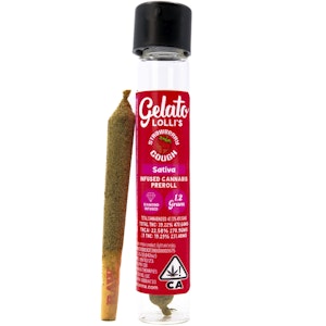 GELATO - Strawberry Cough Lolli's 1.2g Diamond Infused Pre-Roll - Gelato