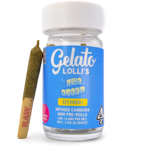 GELATO - Blue Dream Lolli's 3g 5 Pack Infused Pre-Rolls - Gelato