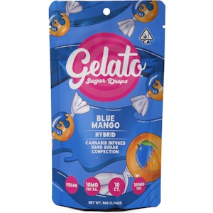 Gelato - Blue Mango Sugar Drops 100mg 10 Pack Hard Candy - Gelato