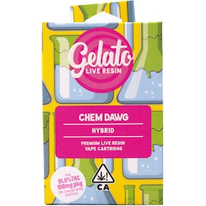 GELATO - Chem Dawg 1g Live Resin Cart - Gelato