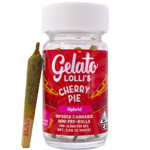 Gelato - Cherry Pie Lollis 3g 5 Pack Infused Pre-rolls - Gelato