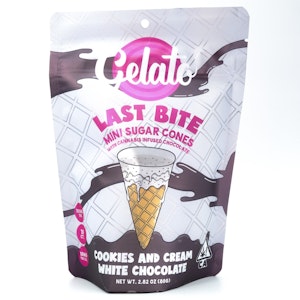 GELATO - Cookies and Cream White Chocolate Last Bite 100mg Mini Sugar Cones - Gelato