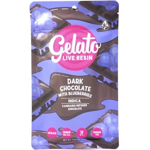 Gelato - Dark Chocolate with Blueberries LR Bar 100mg - Gelato