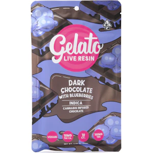 Gelato - Dark Chocolate with Blueberries 100mg Live Resin Bar - Gelato