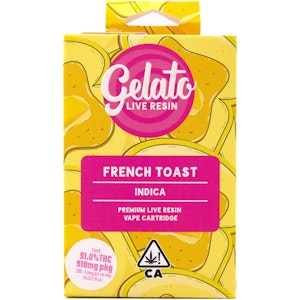 GELATO - French Toast 1g Live Resin Cart  - Gelato