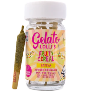 GELATO - Fruity Cereal Lollis 3g 5 Pack Infused Pre-Rolls - Gelato