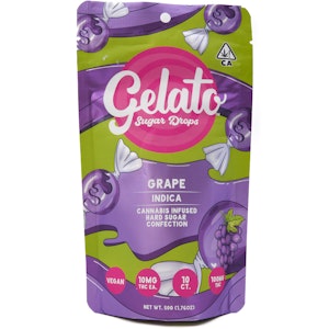 Gelato - Grape Sugar Drops 100mg 10 Pack Hard Candy - Gelato
