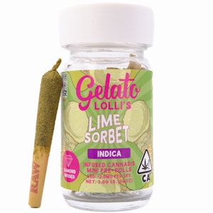 Gelato - Lime Sorbet Lollis 3g 5 Pack Infused Pre-rolls - Gelato