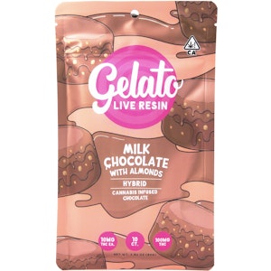 GELATO - Milk Chocolate w/ Almonds Bar 100mg - Gelato