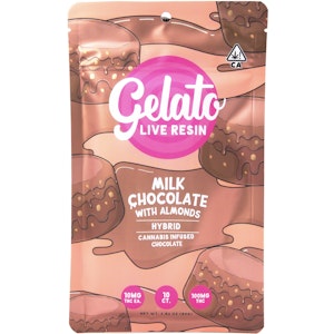 Gelato - Milk Chocolate w/ Almonds Bar 100mg - Gelato