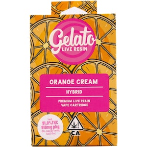 Gelato - Orange Cream 1g Live Resin Cart - Gelato