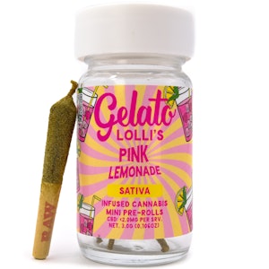 GELATO - Pink Lemonade Lolli's 3g 5 Pack Infused Pre-Rolls - Gelato