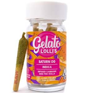 GELATO - Saturn OG Lollis 3g 5 Pack Infused Pre-Rolls - Gelato