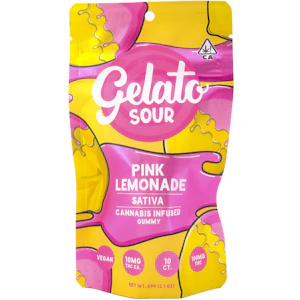 GELATO - Sour Pink Lemonade 100mg 10 Pack Gummies - Gelato
